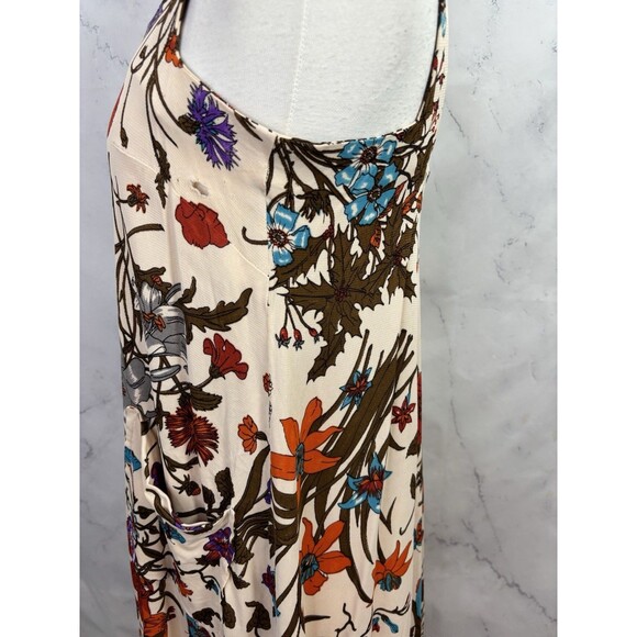 Vintage 60s Butterfly Shift Dress SZ M Red Floral Psychedelic Ruffled 1960s - Picture 16 of 16